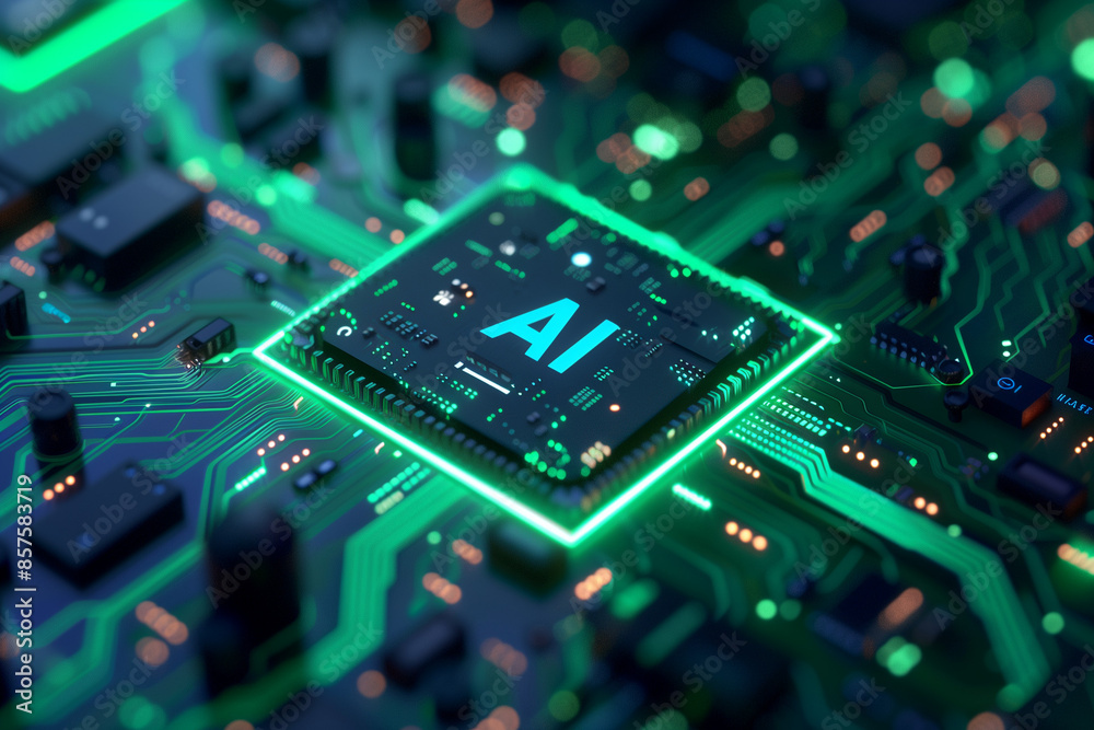 Nvidia H20 AI Chip Sales Approved for China: A Major Market Shift? Artificial Intelligence Computer Chip Semiconductor, Green AI Machine Learning Hardware Concept